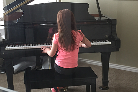 Hailey's Daughter Sophia on Piano